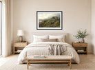 William Trost Richards Print, Graycliff, the Artist’s Home, Newport, Rhode Island (1882) displayed above a bed