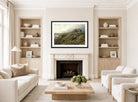William Trost Richards Print, Graycliff, the Artist’s Home, Newport, Rhode Island (1882) displayed in a Scandinavian living room
