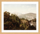 William Trost Richards Print, In the Adirondack Mountains (1857) in a light oak frame