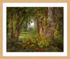 William Trost Richards Print, In the Woods (1860) in a light oak frame