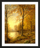 William Trost Richards Print, Indian Summer (1875) in a black frame