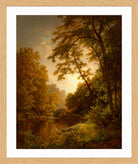 William Trost Richards Print, June Day (1870) in a light oak frame