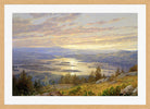 William Trost Richards Print, Lake Squam from Red Hill (1874) in a light oak frame