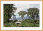 William Trost Richards Print, Landscape (1860) in a light oak frame