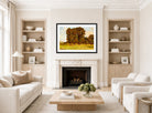 William Trost Richards Print, Near Salisbury, England displayed in a Scandinavian living room
