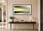 William Trost Richards Print, New Jersey Shore (1873) displayed above a console table