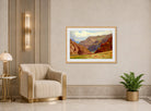 William Trost Richards Print, Norway displayed in an Art Deco interior