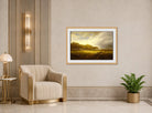 William Trost Richards Print, Old Orchard at Newport displayed in an Art Deco interior