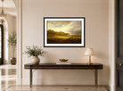 William Trost Richards Print, Old Orchard at Newport displayed above a console table