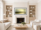 William Trost Richards Print, On the Coast of New Jersey (1883) displayed in a Scandinavian living room