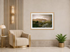 William Trost Richards Print, Paradise, Newport (1877) displayed in an Art Deco interior