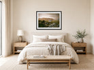 William Trost Richards Print, Paradise, Newport (1877) displayed above a bed