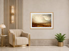 William Trost Richards Print, Passing Storm, Isle of Skye, Scotland displayed in an Art Deco interior