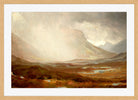 William Trost Richards Print, Passing Storm, Isle of Skye, Scotland in a light oak frame