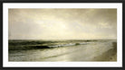 William Trost Richards Print, Quiet Seascape (1883) in a black frame