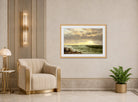 William Trost Richards Print, Rhode Island Coast displayed in an Art Deco interior