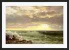 William Trost Richards Print, Rhode Island Coast in a black frame
