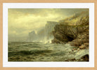 William Trost Richards Print, Rock Bound Coast (1885) in a light oak frame