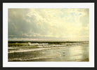 William Trost Richards Print, Rockaway Beach (1891) in a black frame