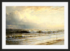 William Trost Richards Print, Rockaway Beach in a black frame