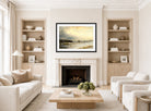 William Trost Richards Print, Rockaway Beach displayed in a Scandinavian living room