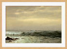 William Trost Richards Print, Rocks and Breaking Waves (c. 1870s) in a light oak frame