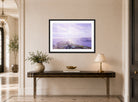 William Trost Richards Print, Rocky Cove (1876) displayed above a console table