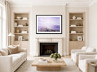 William Trost Richards Print, Rocky Cove (1876) displayed in a Scandinavian living room