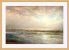 William Trost Richards Print, Seascape (1901) in a light oak frame