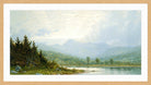 William Trost Richards Print, Sunset on Mount Chocorua, New Hampshire (1872) in a light oak frame