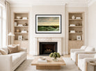 William Trost Richards Print, The Evening Sea, Brigantine, Shoals displayed in a Scandinavian living room