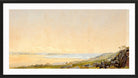 William Trost Richards Print, Whale’s Head Rock, Narragansett, Rhode Island (1872) in a black frame