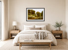 William Trost Richards Print, Woodland Brook (1861) displayed above a bed