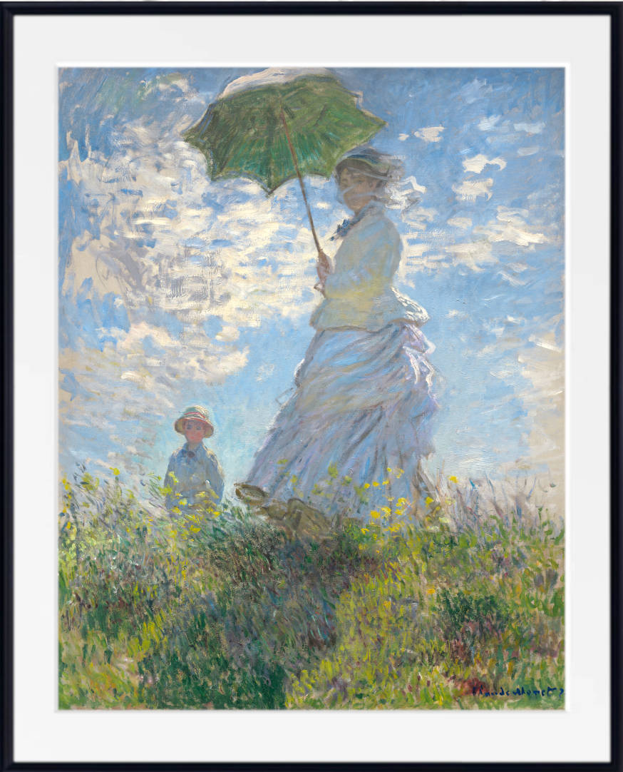 Claude Monet Fine Art Print, Woman with a Parasol