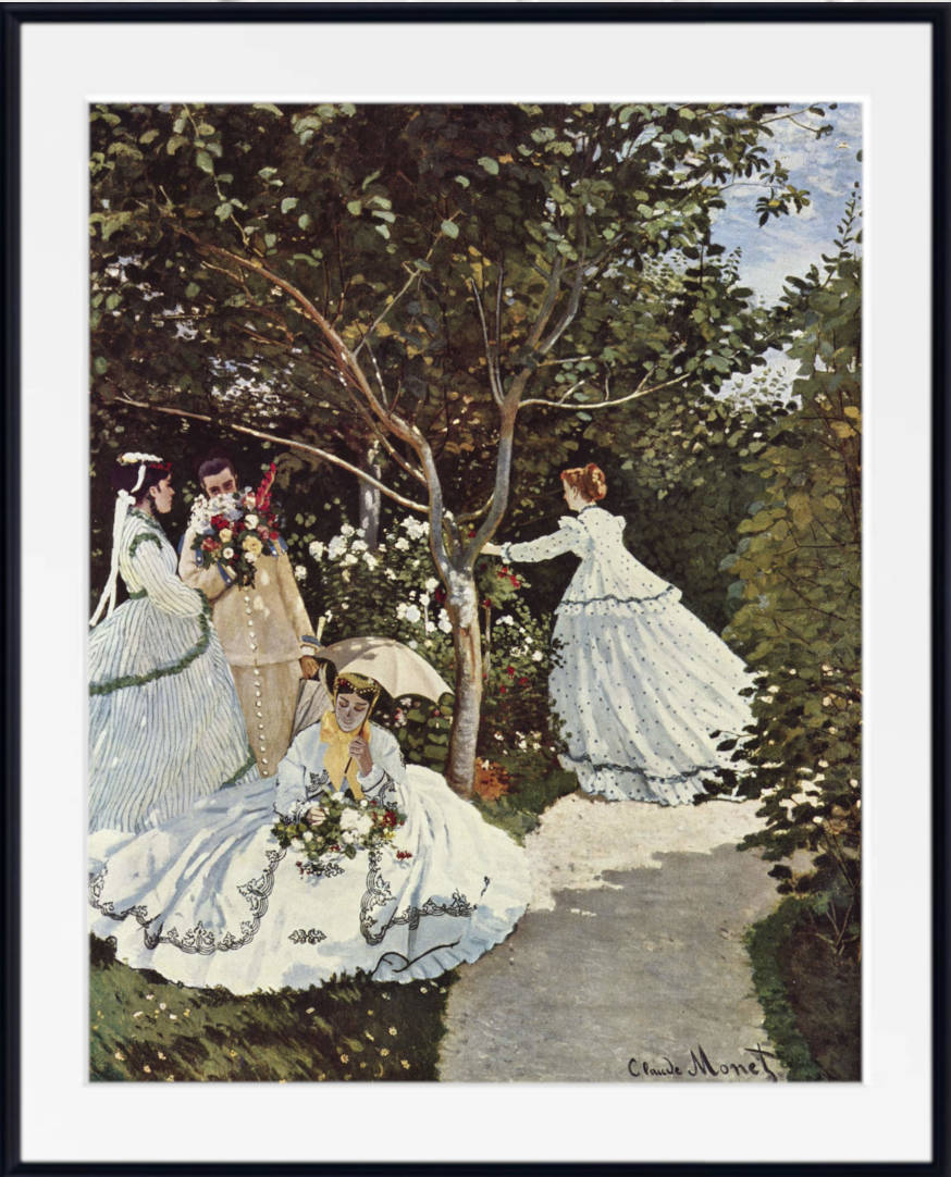 Claude Monet Fine Art Print, women in the garden