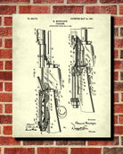 Mondragon Rifle Patent Gun Poster Firearm Art Weapons Print - OnTrendAndFab