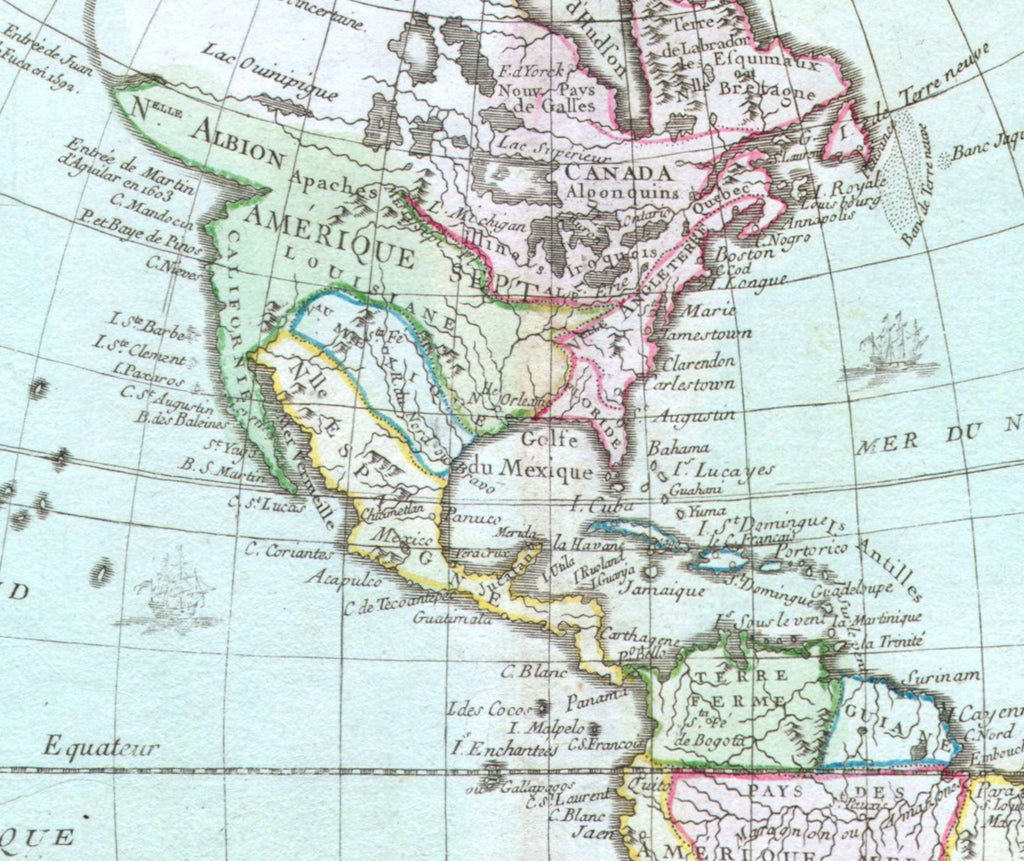 Map of Americas , 1764 Brion de la Tour 9550