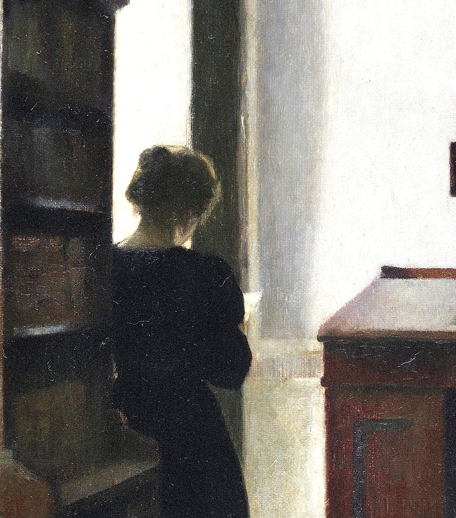 Wilhelm Hammershoi Fine Art Print, Interior With Lady Reading