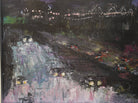 Abstract Cityscape Night Lights Painting by Andi Lucas - OnTrendAndFab