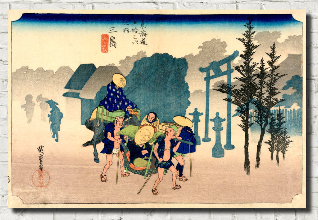 Andō Hiroshige, Japanese Art, 53 Stations Tokaido : Mishima
