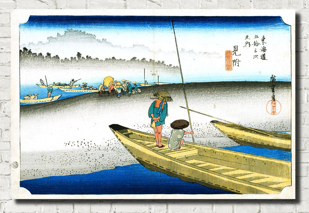 Andō Hiroshige, Japanese Art, 53 Stations Tokaido : Mitsuke