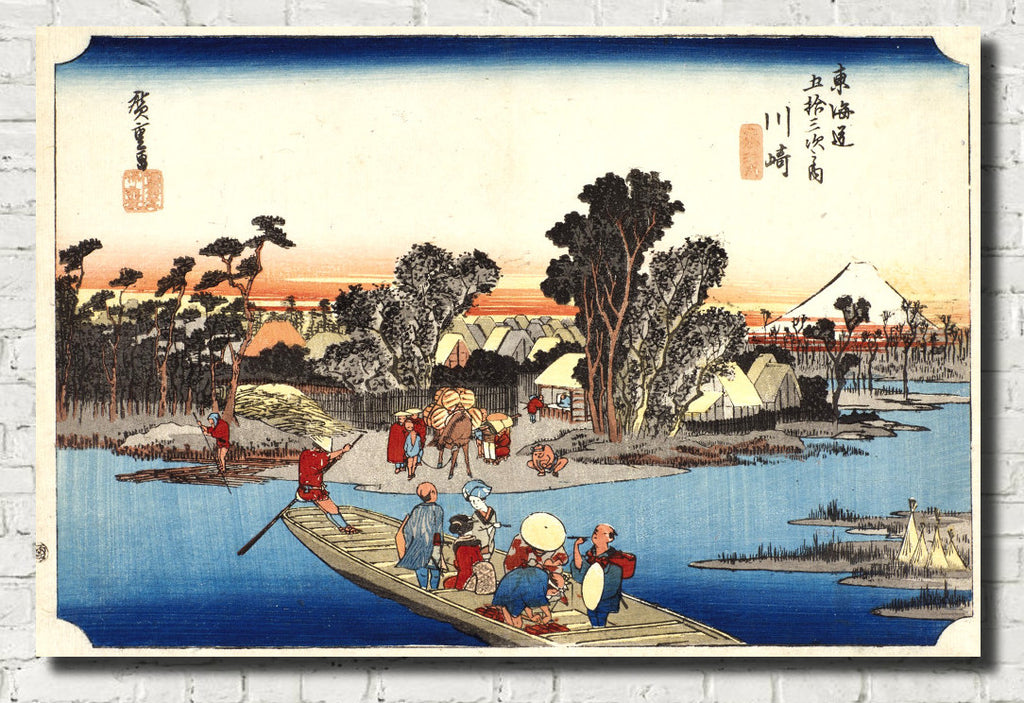 Andō Hiroshige, Japanese Art, 53 Stations Tokaido : Kawasaki