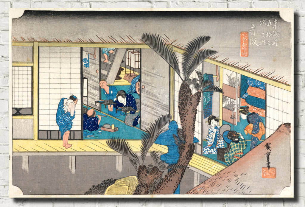 Andō Hiroshige, Japanese Art, 53 Stations Tokaido : Akasaka