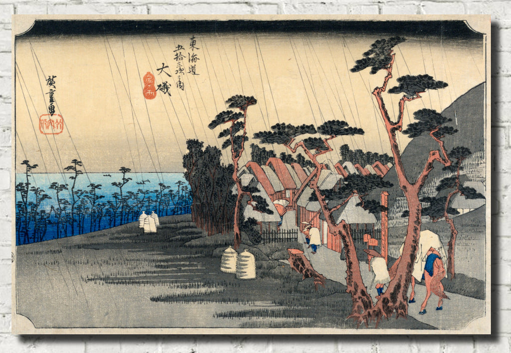 Andō Hiroshige, Japanese Art, 53 Stations Tokaido : Oiso