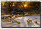 Joseph Farquharson Fine Art Print, Winter Landscape Sunset