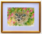 Siamese Cat Watercolor Painting Cat Painting Framed Original by Andi Lucas