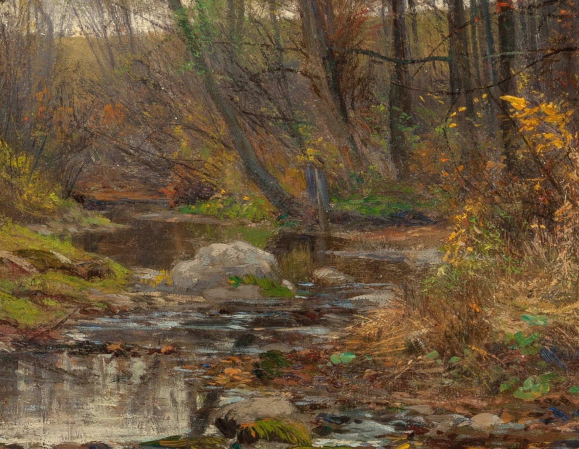 A Berkshire Brook in Autumn, Hugh Bolton Jones Fine Art Print