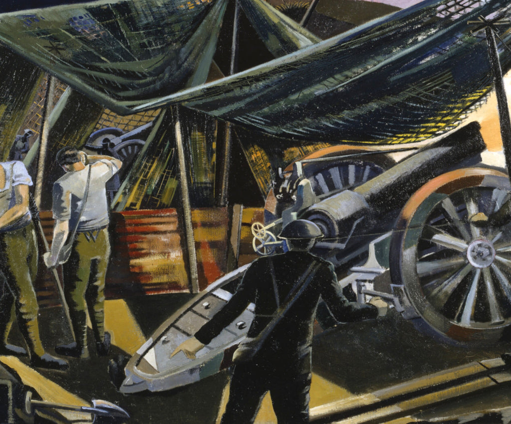 Paul Nash Fine Art Print, A Howitzer Firing