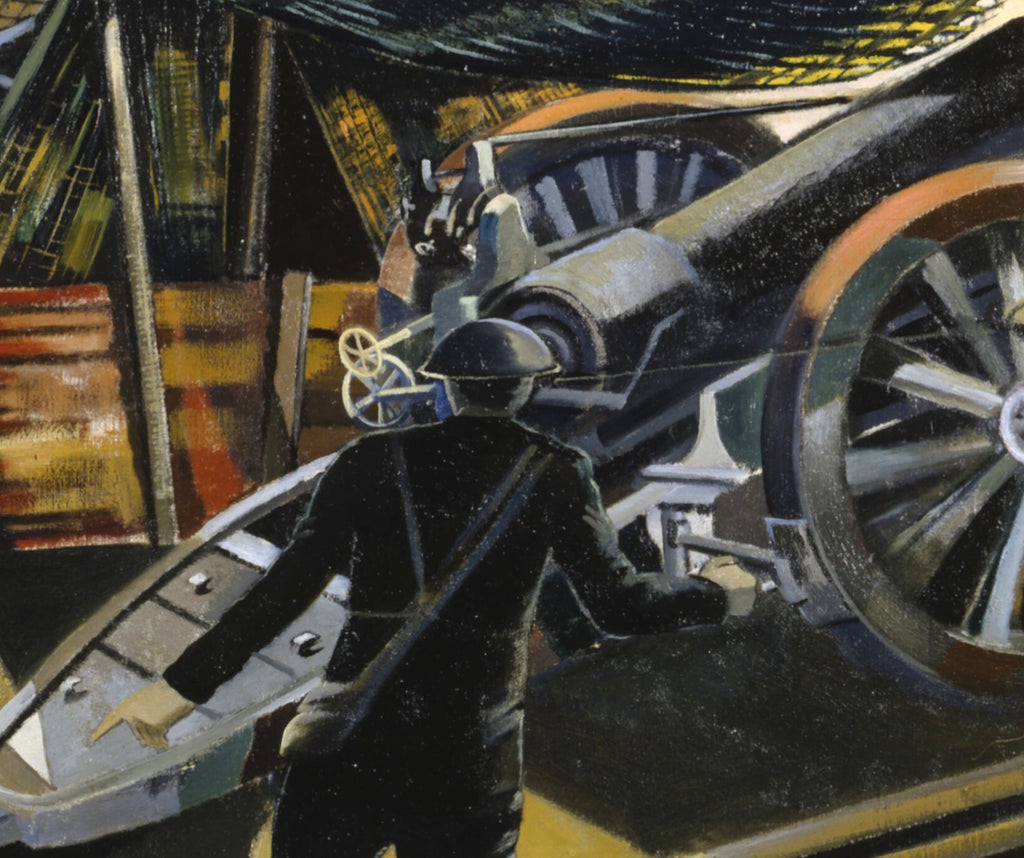 Paul Nash Fine Art Print, A Howitzer Firing