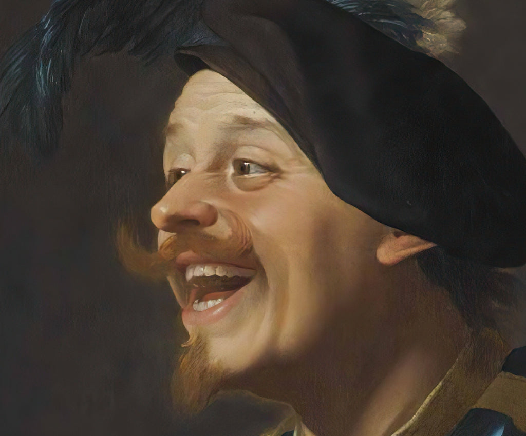 A Laughing Violinist, Gerard van Honthorst Fine Art Print